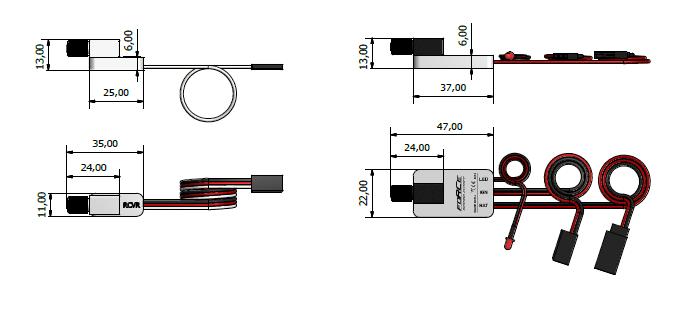 FORCE Ignition Cutoff dimensions